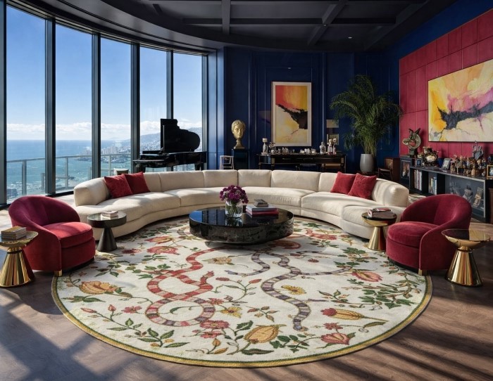 designer round rugs
